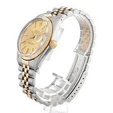 Rolex Datejust 16013 Champagne Bar 5 Rows Jubilee Bracelet 80 Number Second ... 2