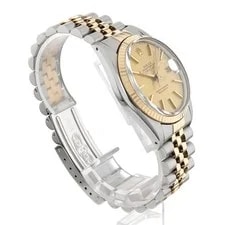 Rolex Datejust 16013 Champagne Bar 5 Rows Jubilee Bracelet 80 Number Second ... 3