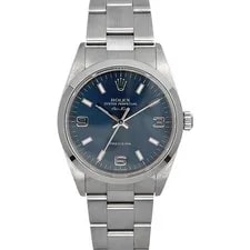 Rolex — Rolex Air King 14000M Automatic 34mm Box Papers Blue Stainless Steel — Watch — resale