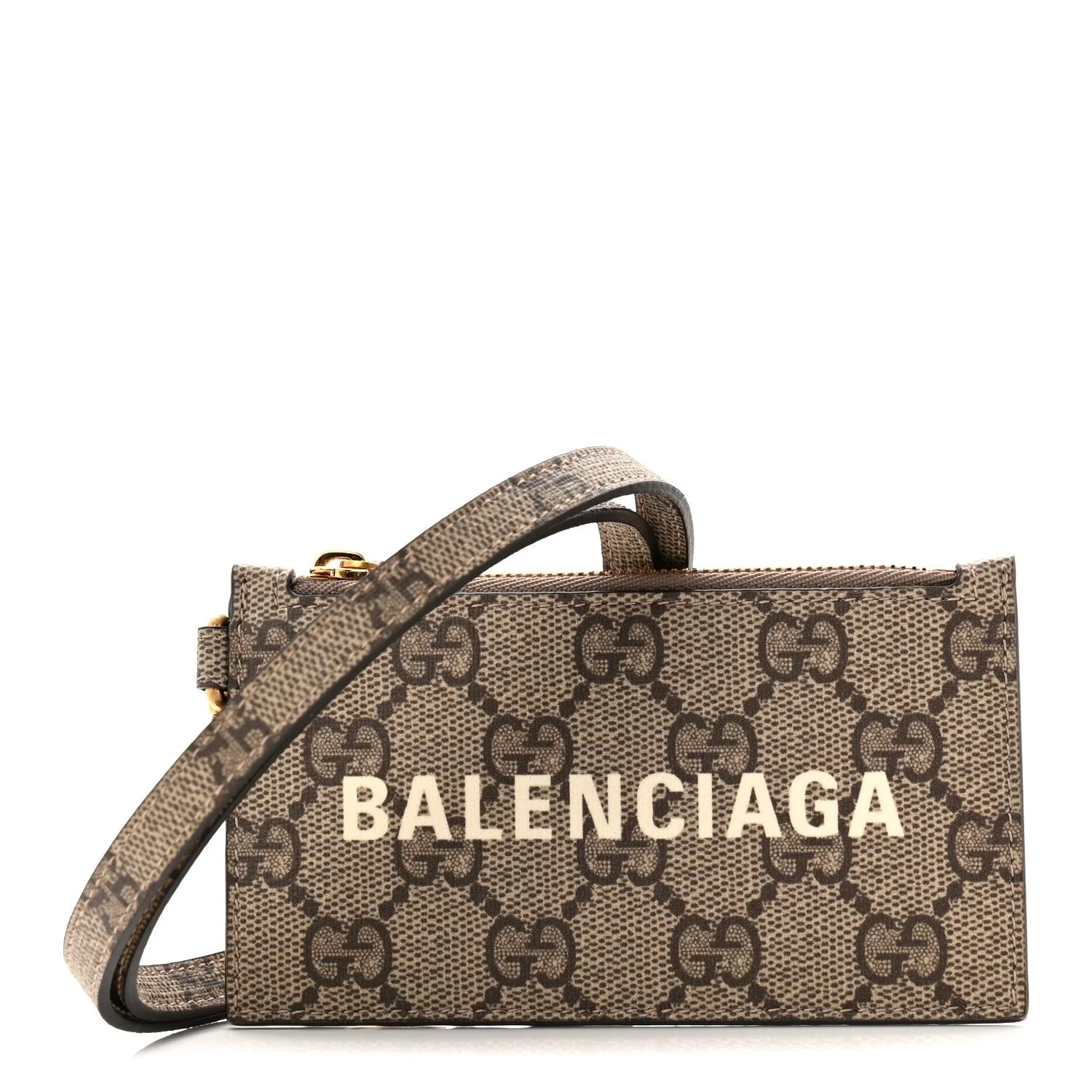 Gucci — X Balenciaga Logo Card Case With Strap — Accessory — resale