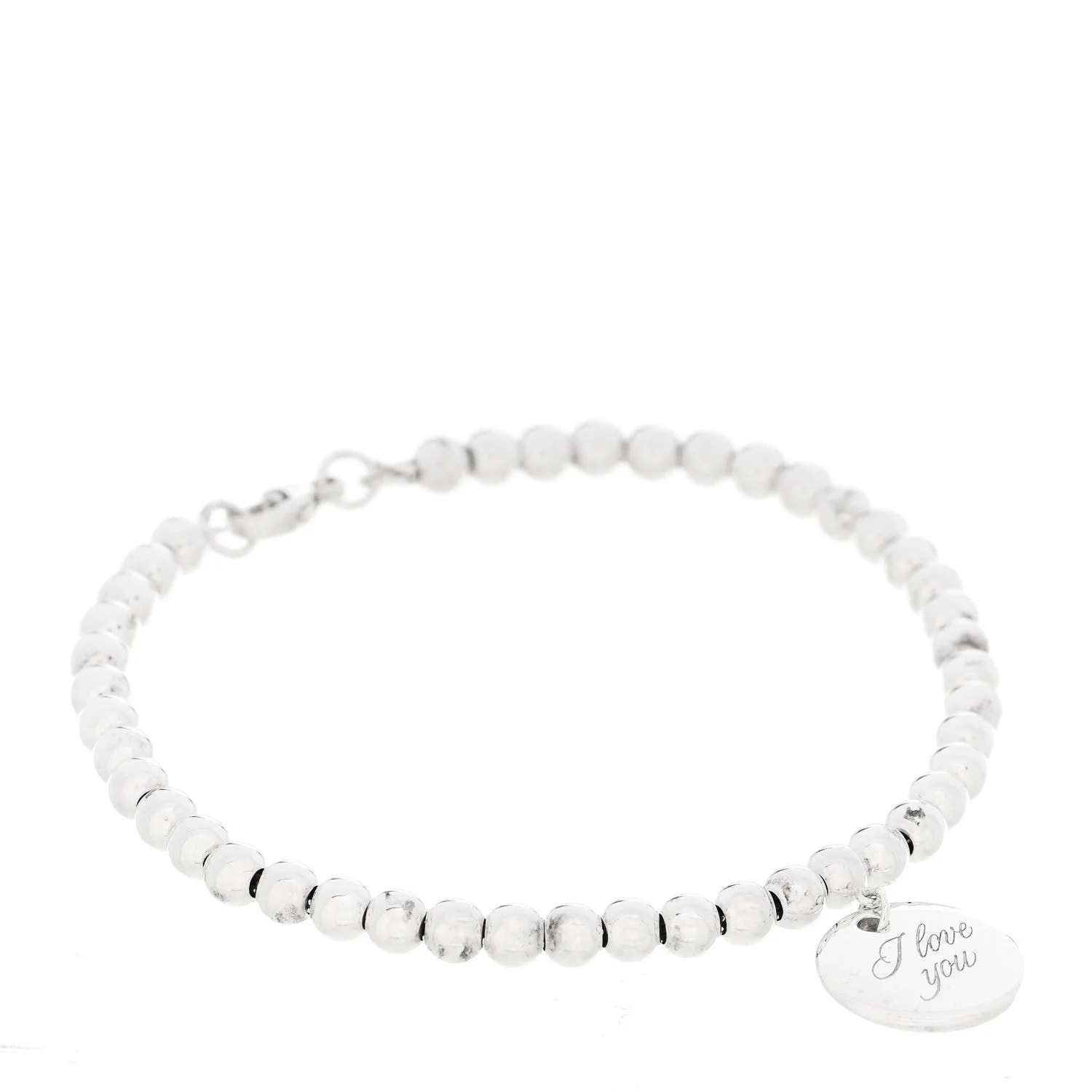 Tiffany & Co. — 4mm I Love You Round Tag Bead — Jewelry — resale