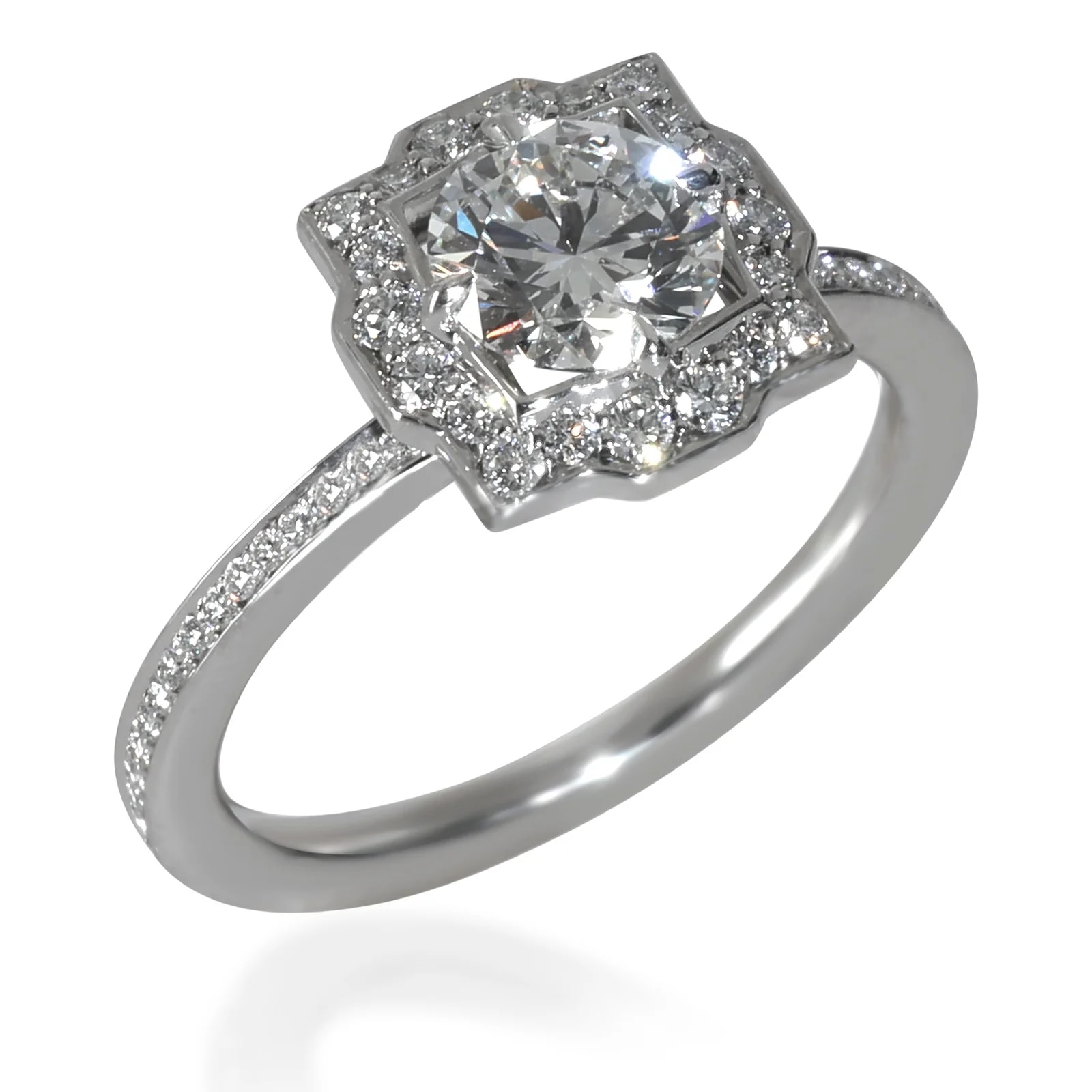 Harry Winston 0.55 Ct Diamond Belle Engagement Ring 950 3