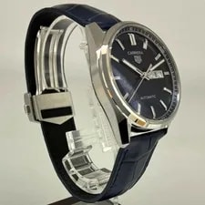 TAG Heuer Carrera Day Date 41mm WBN2012 Blue Dial Leather Strap Caliber 5 Automa 3