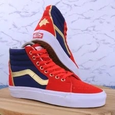 Vans X Marvel Captain Marvel Sk8-Hi Athletic Casual Sz 5.5 / 7 2