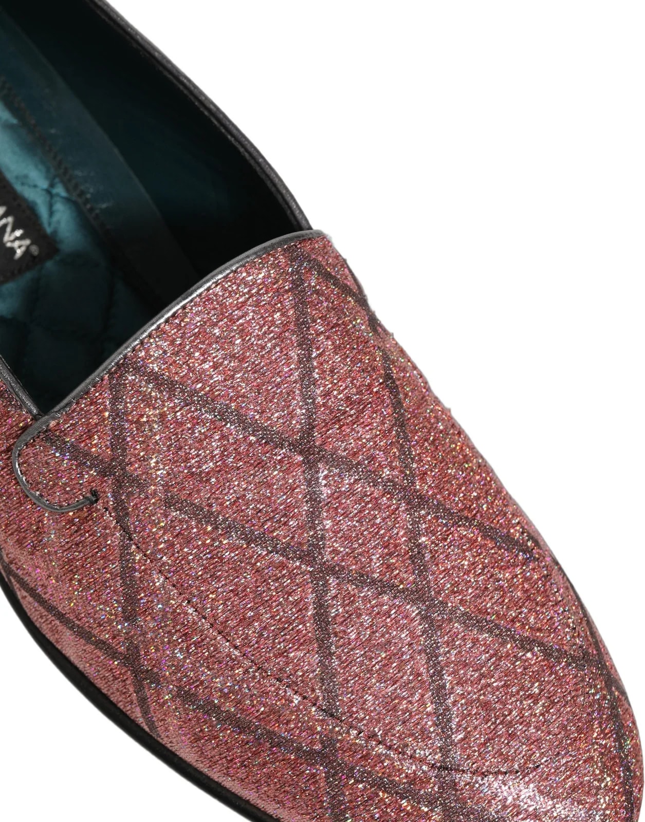 Dolce & Gabbana — Dolce & Gabbana Check Glitter Lurex Logo — Designer Shoe — resale