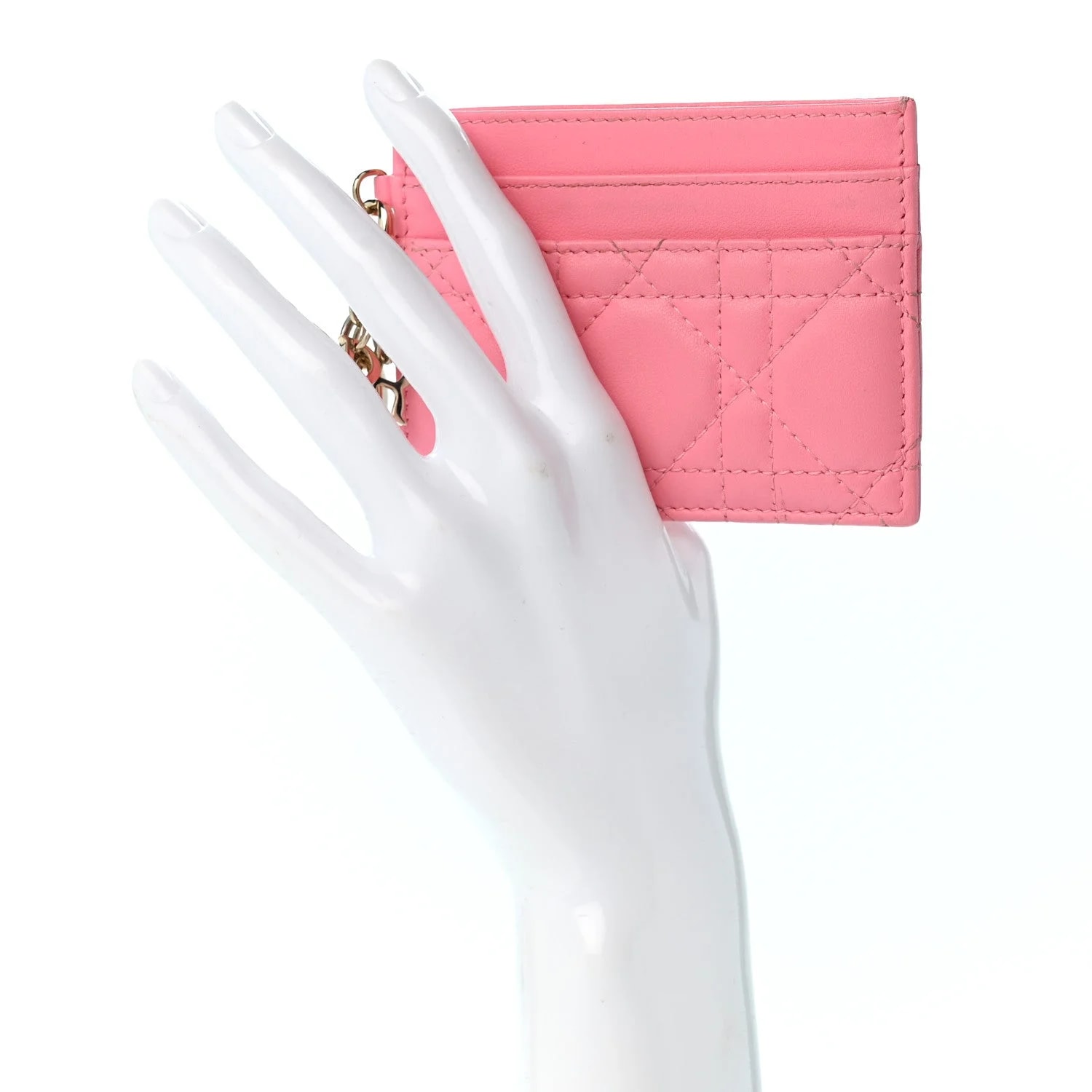 Lady Dior Card Holder Strawberry 2