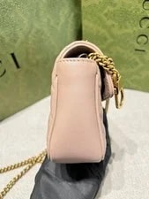 Auth Gucci GG Marmont Super Mini Quilted CrossbodyBag Classic 4