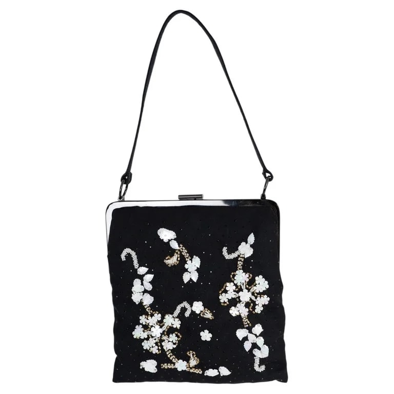 Dolce & Gabbana — Dolce & Gabbana Beaded Floral Evening Bag — Designer Shoe — resale