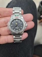 Mid-Size 36mm Tag Heuer 4000 Series 999.213K Charcoal Date Dial Swiss Made 3