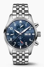 IWC Pilot Automatic Chronograph Blue on Bracelet 41mm IW388102 2