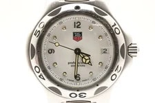 Vintaga 1990s [N ] Tag Heuer WL1210 Kirium Professional Silver 3