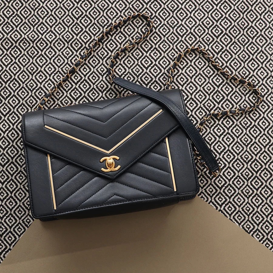 Chanel Reversed Chevron Envelope Flap 2
