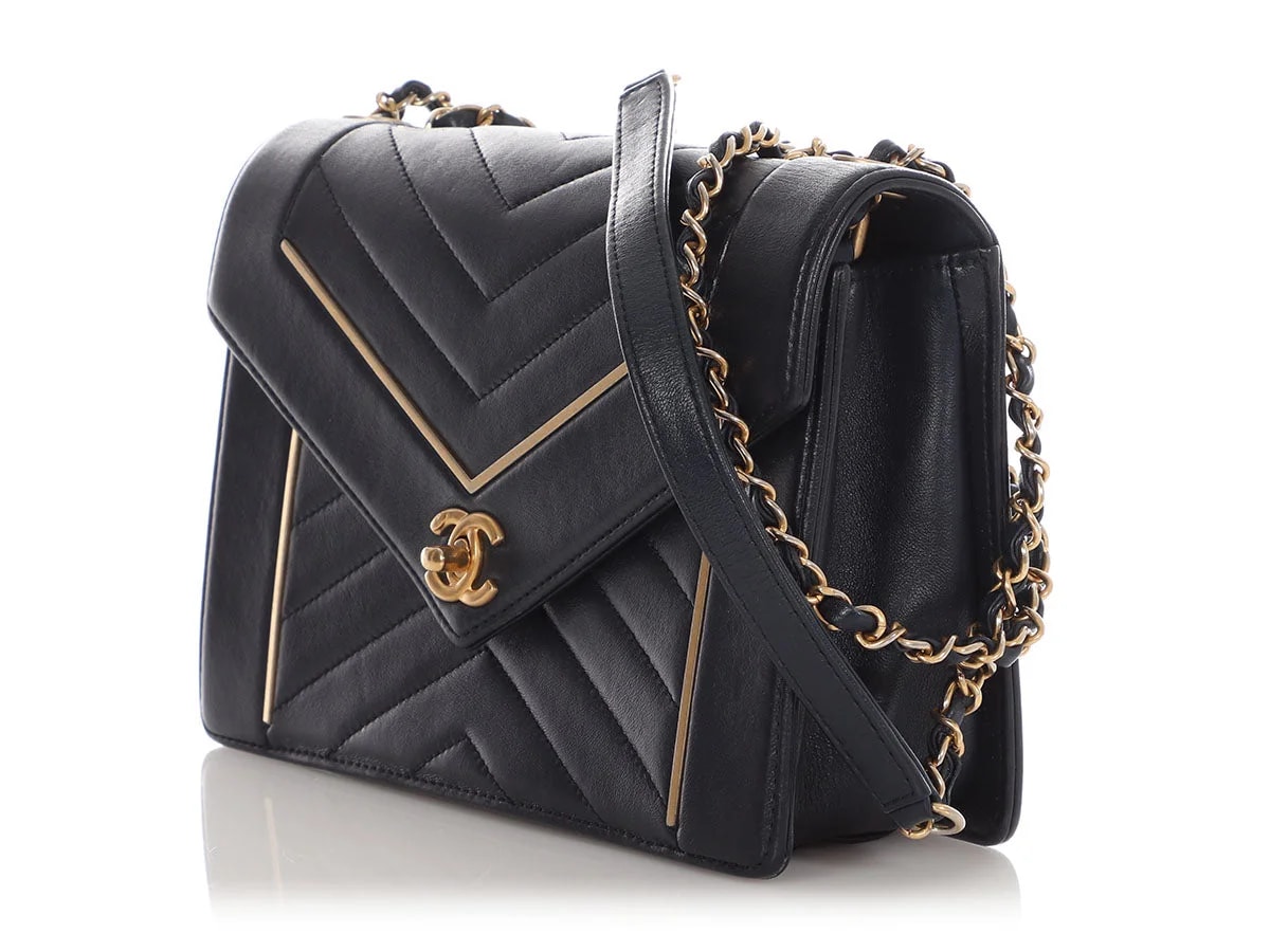 Chanel Reversed Chevron Envelope Flap 4