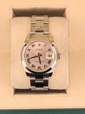 2017 Rolex Midsize Datejust 178240 Pink Roman Dial SS Oyster No Papers 31mm 3