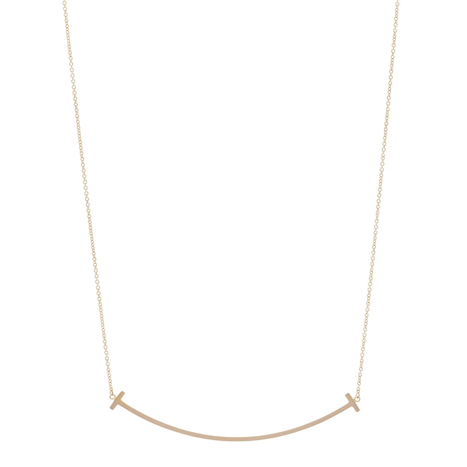 Tiffany & Co. — 18K Rose Gold Large T Smile — Jewelry — resale