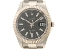 Rolex — Rolex Datejust II 116334 Stainless Steel / K18White Gold 41mm Black Dial #DW1074 — Watch — resale