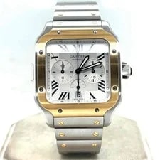 Cartier — Cartier Santos Chronograph Automatic 43mm 18k Yellow Gold/Steel W2SA0008 — Watch — resale