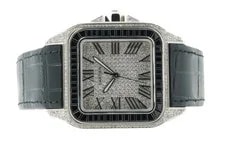 Cartier — Cartier Santos 100 XL 2656 W20073X8 Automatic 38x51mm Custom Diamonds Afterma... — Watch — resale