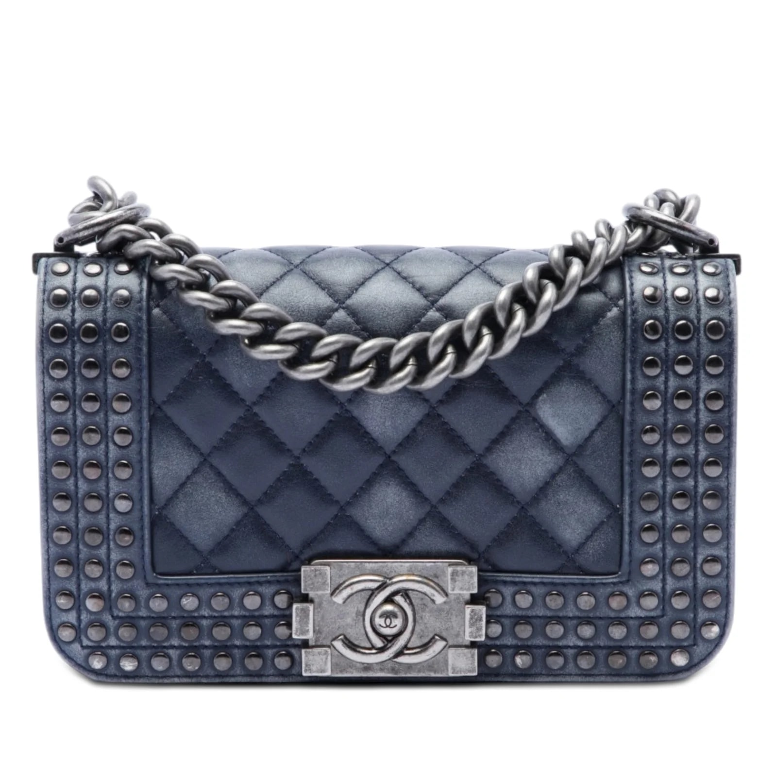 Chanel — Paris Dallas Small Distressed Studded Boy Flap — Handbag — resale