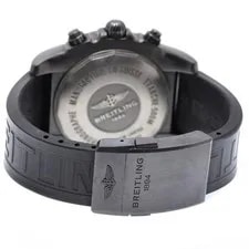 Breitling Chronomat MB0413 47mm SS Rubber Black Dial GMT Chronograph Date #C111 3