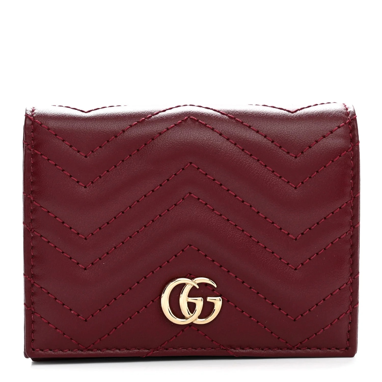 Gucci — Matelasse GG Marmont Card Case Wallet Ancora — Accessory — resale