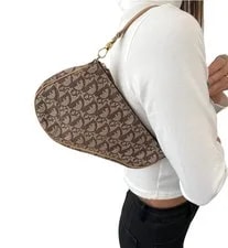 Dior — Christian Dior 2001 Trotter Monogram Mini Saddle Leathe — Handbag — resale