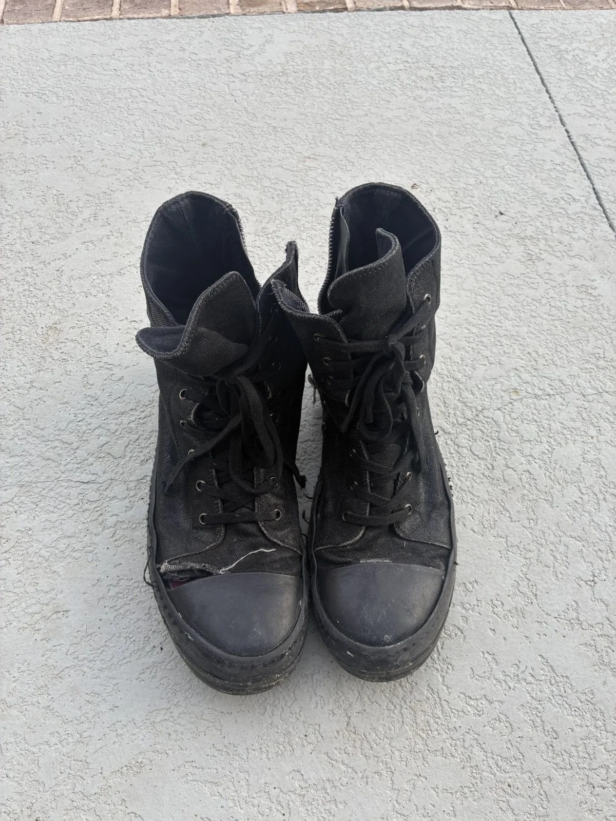 Rick Owens DRKSHDW — Rick Owens Drkshdw Waxed Ramones — Sneaker — resale
