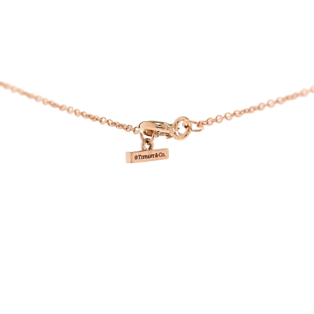 18K Rose Gold Mother of Pearl Small T Circle 4