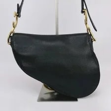 Auth Christian Dior Saddle Grained Crossbody Medium 2
