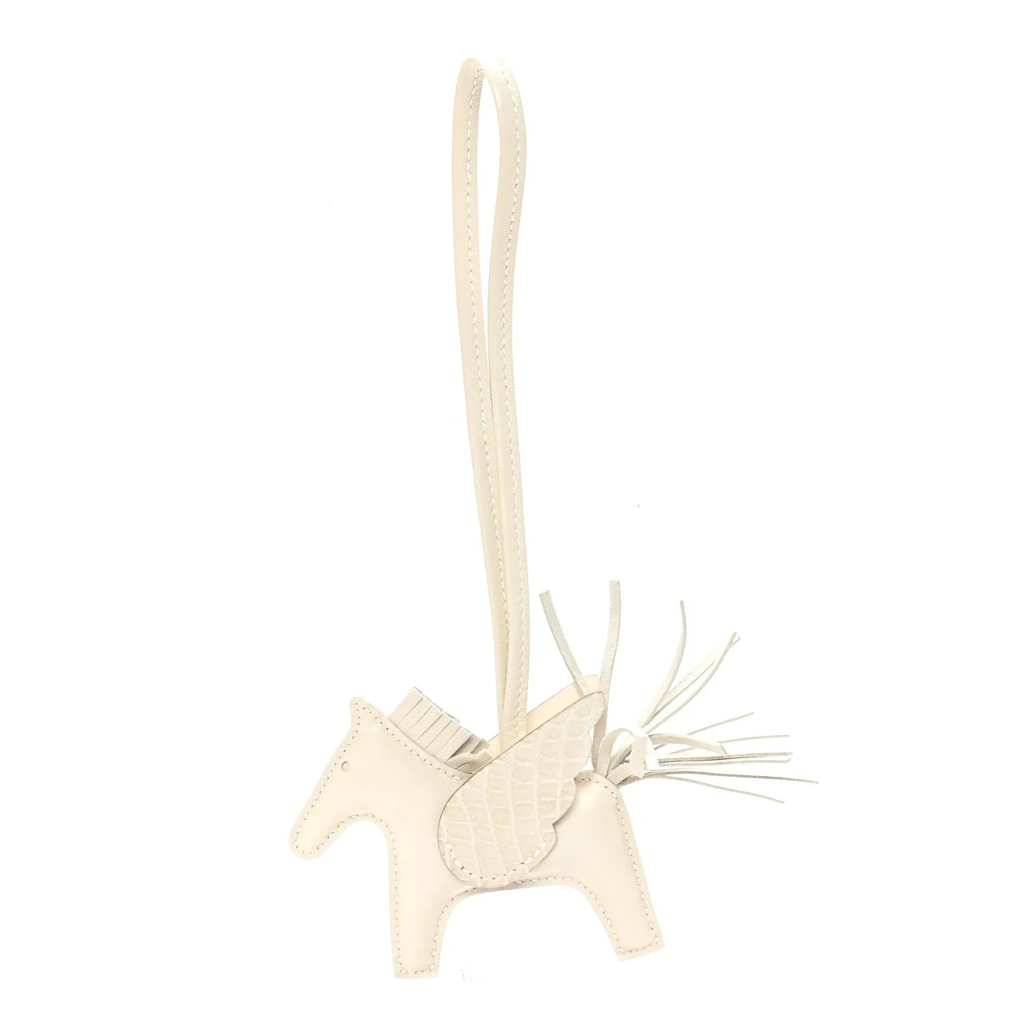 Hermès — Milo Matte Touch Grigri Rodeo Pegase Horse Bag Charm Nata Beton — Accessory — resale