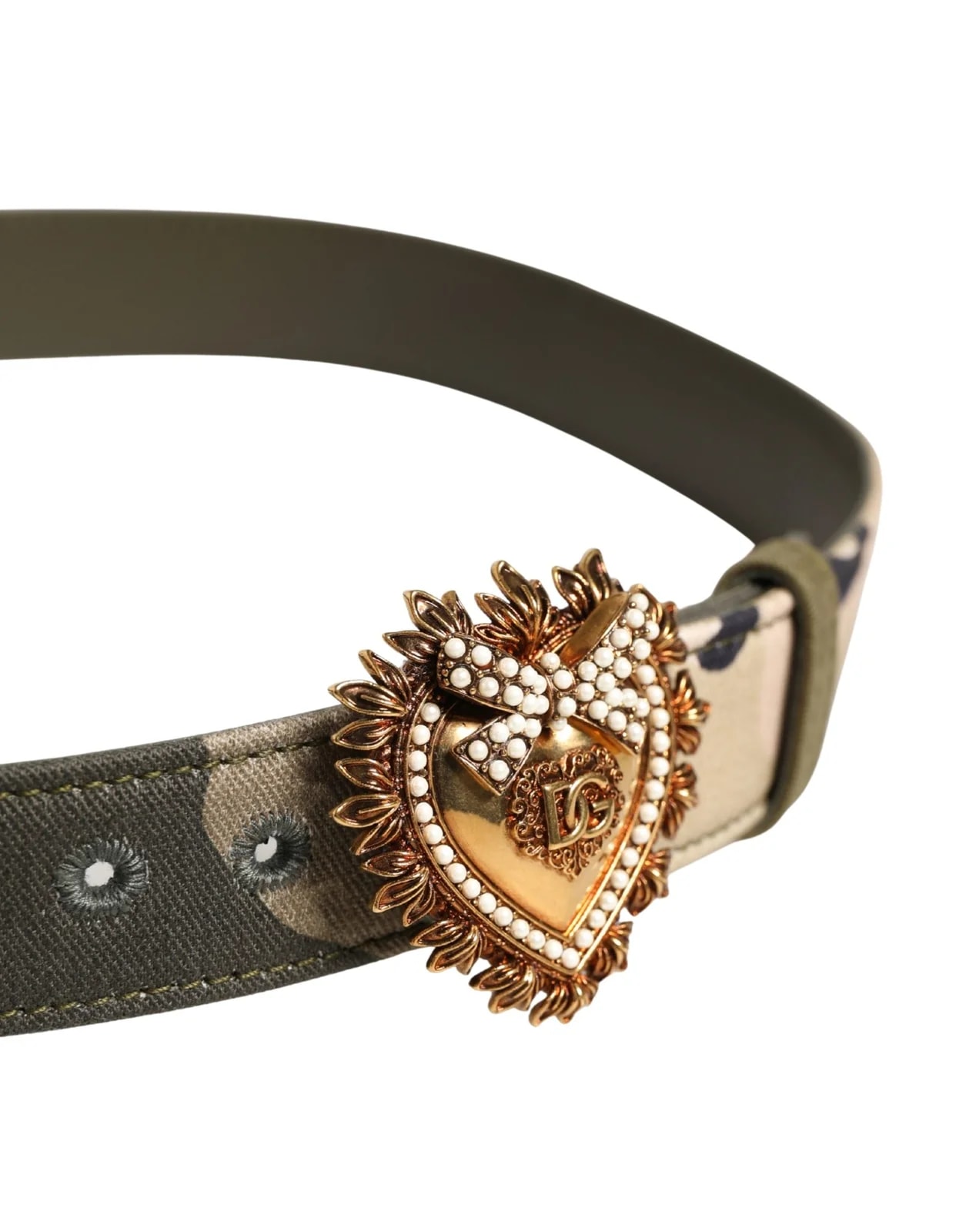 Dolce & Gabbana Camouflage Devotion Metal Buckle Belt 3