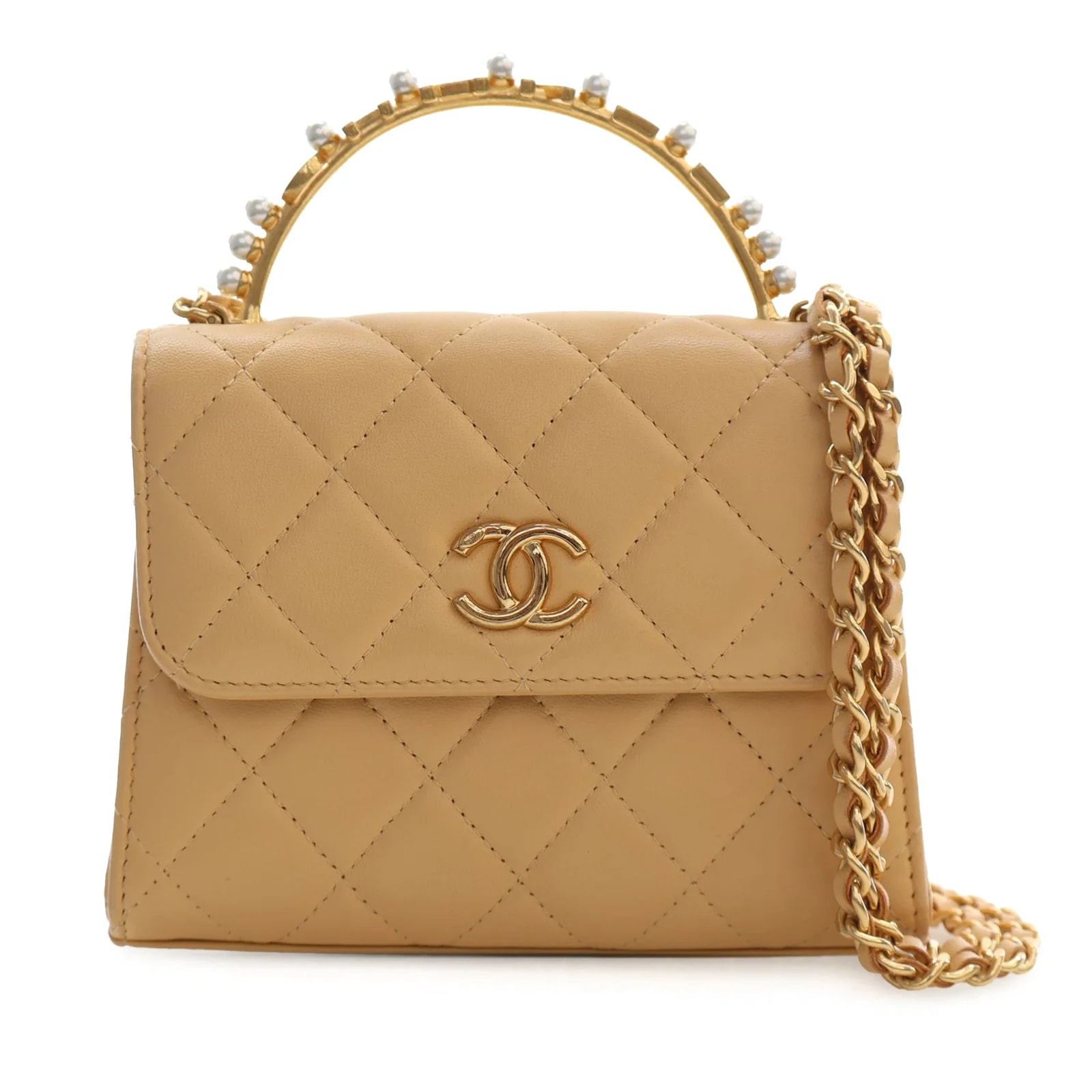 Chanel — CC Faux Top Handle Flap — Handbag — resale