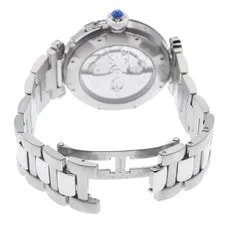 Cartier Pasha 38MM W31037H3 GMT Automatic SS Silver Dial Date Power #C350 4