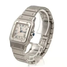 Authentic Cartier Santos Galbe LM W20018D6 Stainless Steel Quartz #230-000-6... 2