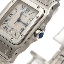 Authentic Cartier Santos Galbe LM W20018D6 Stainless Steel Quartz #230-000-6... 4