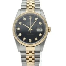 Rolex Datejust 16233G(W) Gold 36mm Black Dial Automatic #LPW1061 2
