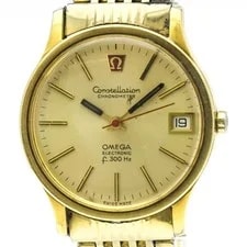 Omega — Omega Constellation Electronic f300Hz Gold Plated Quartz 198.0003 — Watch — resale
