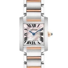 Cartier — Cartier Tank Francaise Small Steel Rose Gold MOP W51027Q4 Card — Watch — resale
