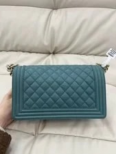 Chanel Boy Medium Flap Crossbody Tiffany Blue 2
