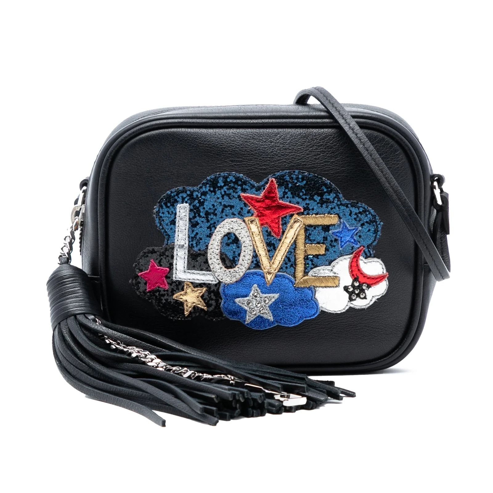 Saint Laurent — Mini Embroidered Love Blogger Camera — Handbag — resale