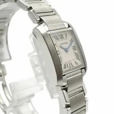 Cartier Tank Francaise SM Combo W51007Q4 Ivory Dial From Japan 3