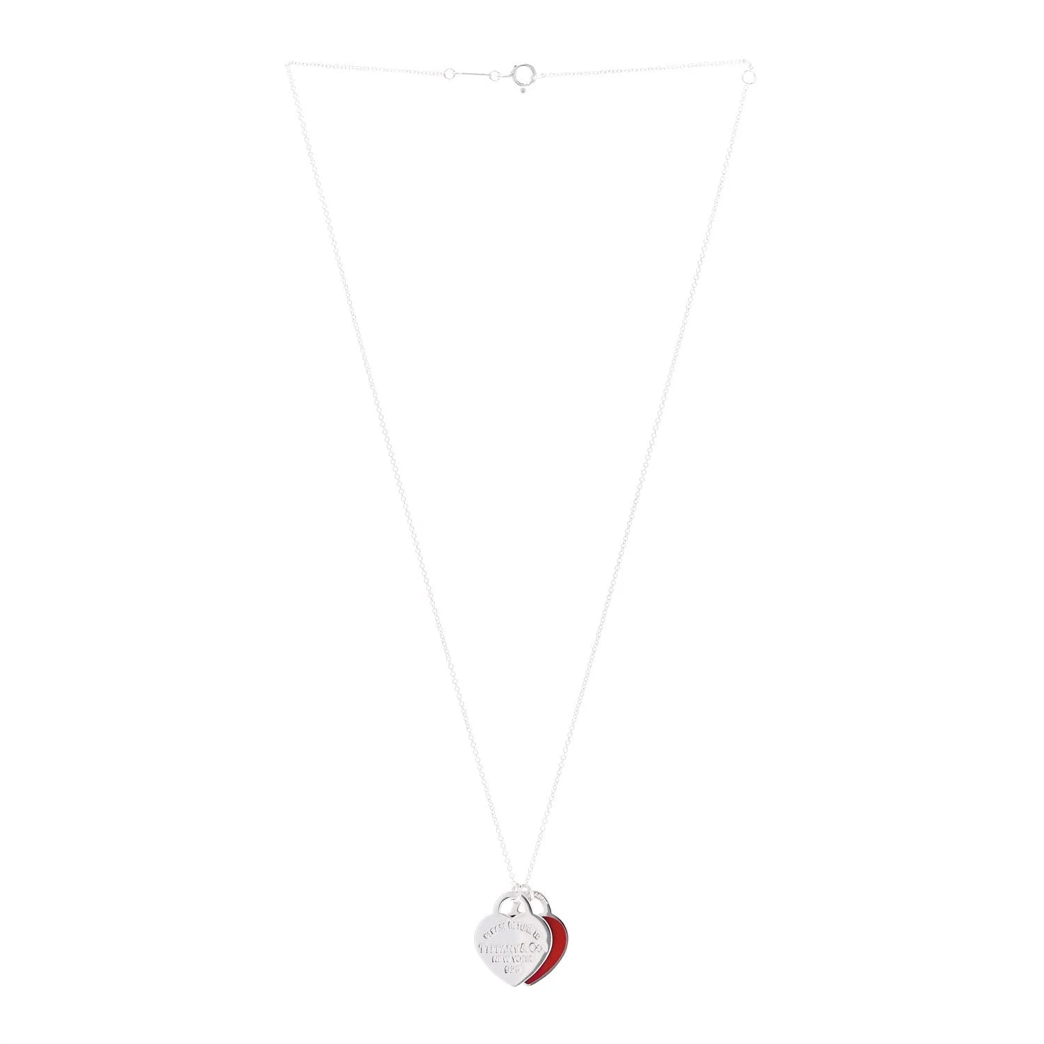 Tiffany & Co. — Enamel Large Return To Tiffany Double Heart Tag — Jewelry — resale