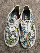 Vans X Crayola DIY Sketch Color Authentic Skate Shoes ’S 5.5 /6W 2