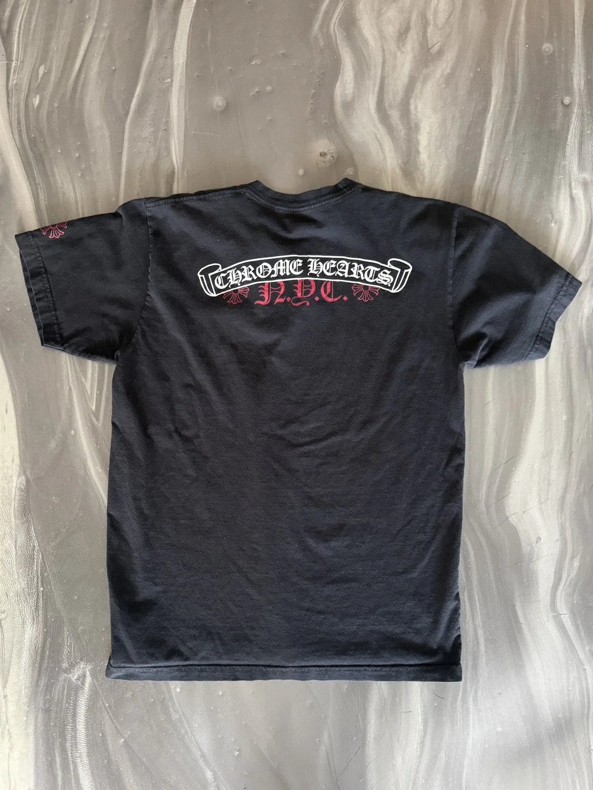 Chrome Hearts — Hearts New York Scroll Logo Tee — streetwear — resale