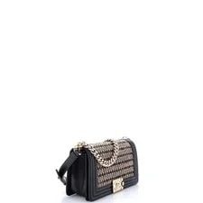 Chanel Boy Flap Chevron Woven and Old Medium 2