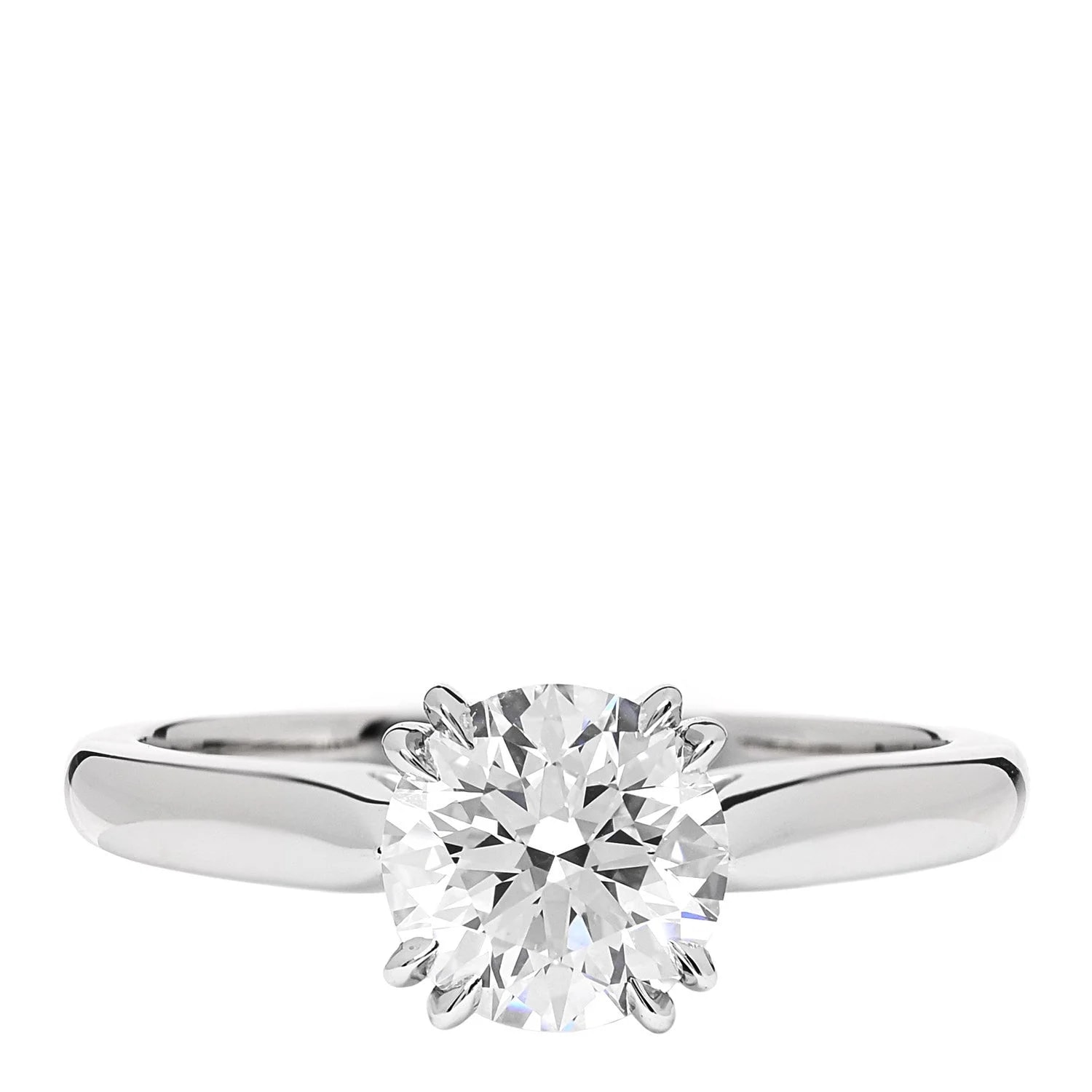 Harry Winston — Platinum Diamond 1.01ct Round Brilliant Cut Solitaire Engagement Ring 48 4.5 — Watch — resale