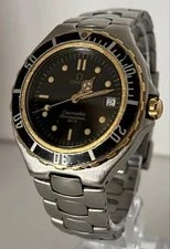 Omega Seamaster 200M Professional YG Bezel Quartz Working 18K 3