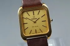 Omega de Ville Cal.625 Tank Gold Dial Manual From Japan 2