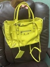 Balenciaga Satchel Top Handle Zip Closure Detachable Strap 2