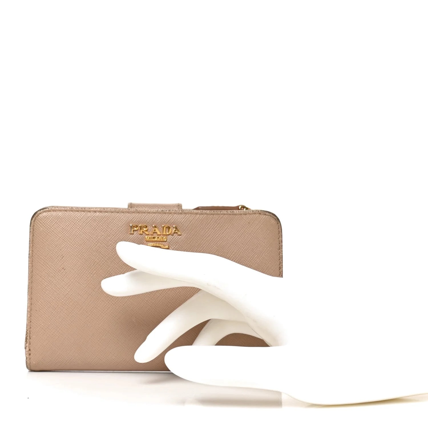 Metal Compact Zip Around Wallet Cammeo 2